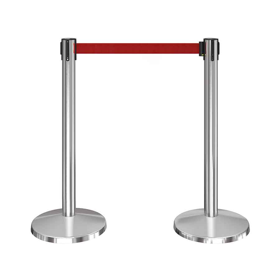 Retractable queue manager stand