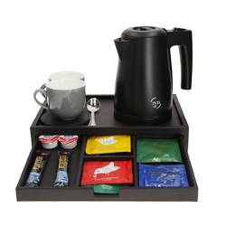 welcome tray set and kettle
