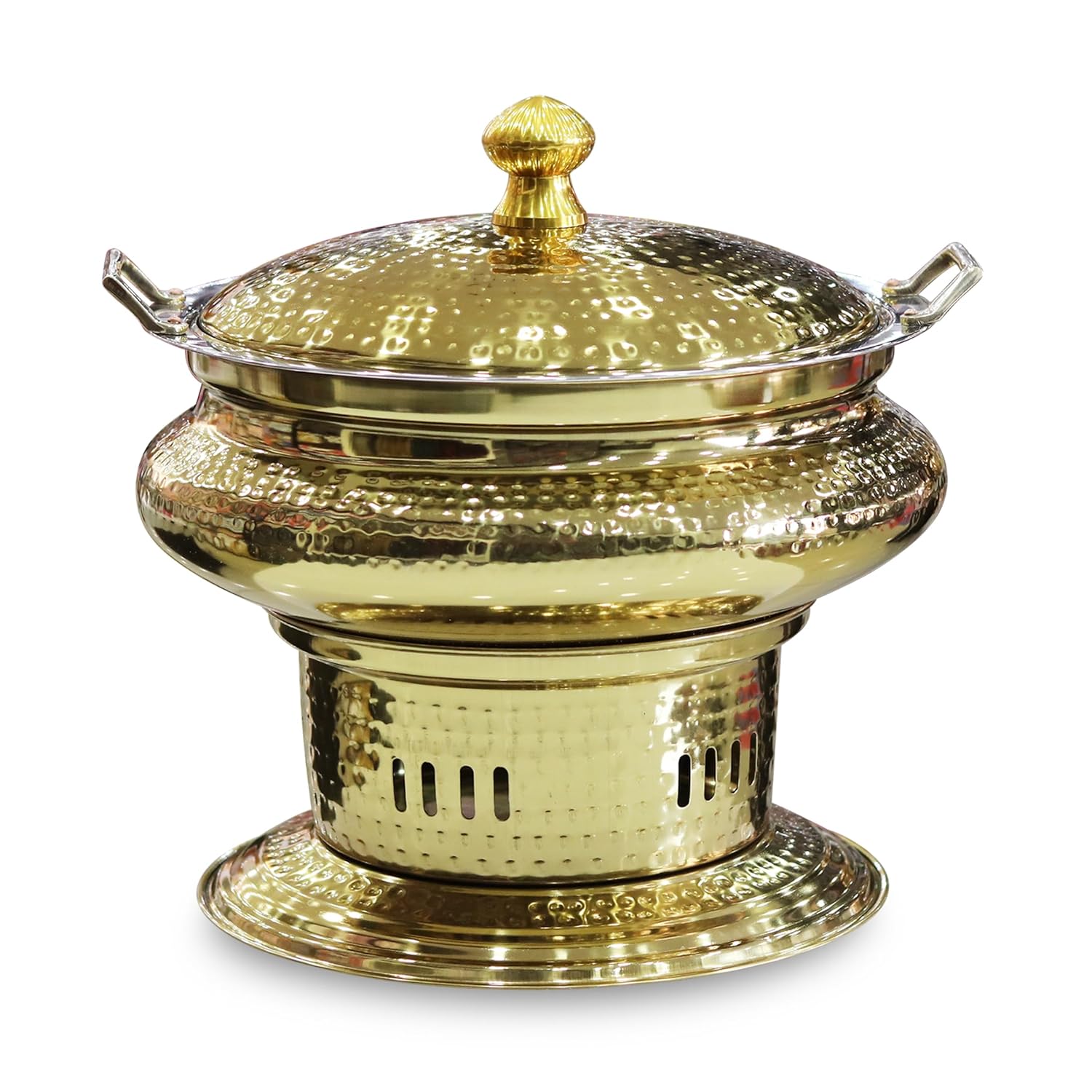 round hammered chafing dish with lid round hammered chafing dish with lid