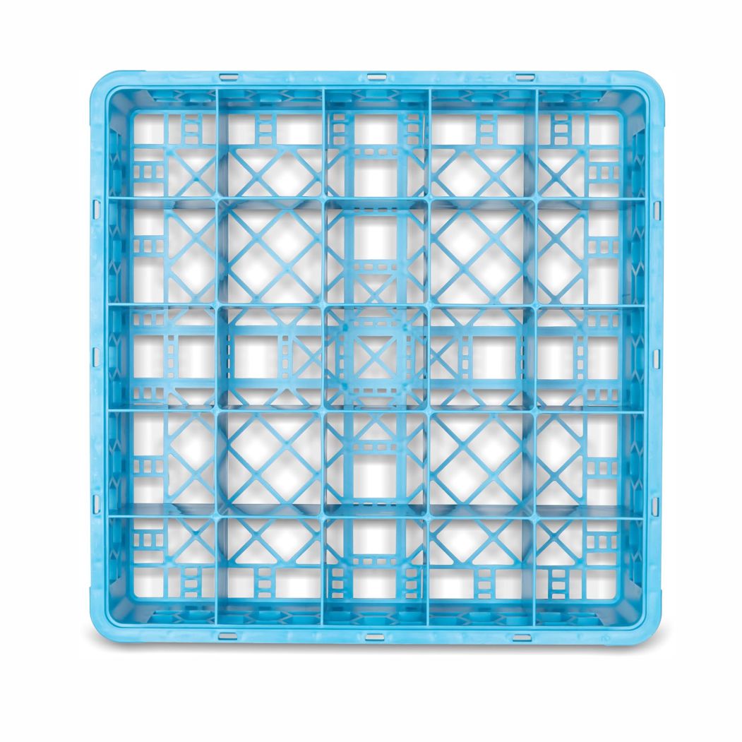 25 compartment glass rack