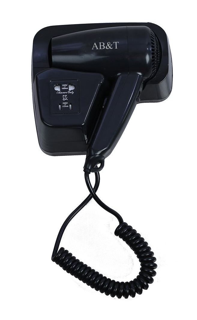 wall mounted hair dryer black