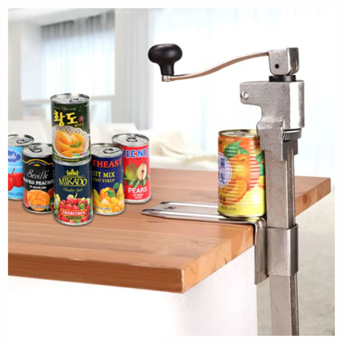 table mounted can opener