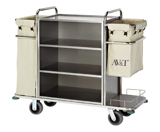 stainless steel housekeeping trolley